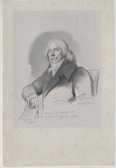 Charles Maurice hertug Talleyrand-Perigord af Artist Unknown