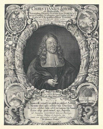 Christian Lorenz Adlershelm (print) af Artist Unknown
