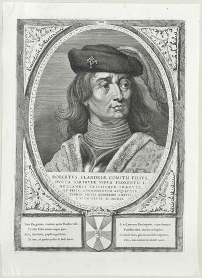 Greve af Flandern Robert I af Frisland af Artist Unknown
