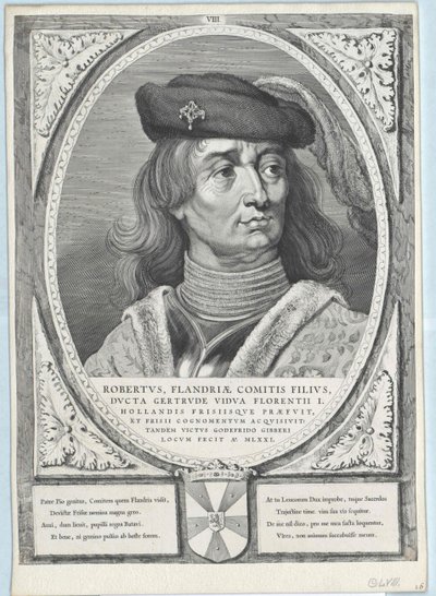 Greve af Flandern Robert I af Frisland af Artist Unknown