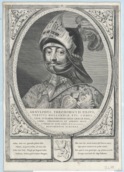 Greve af Holland Arnulf II (print) af Artist Unknown