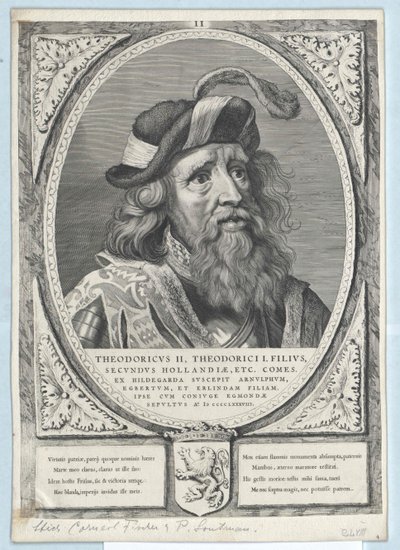 Greve af Holland Dietrich II (print) af Artist Unknown