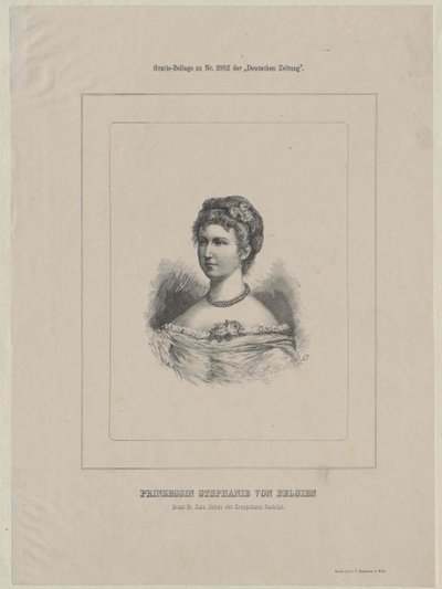 Kronprinsesse af Østrig Stephanie (print) af Artist Unknown
