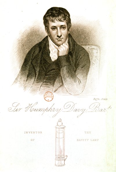 DAVY Sir Humphry: Portræt (radering) af Artist Unknown