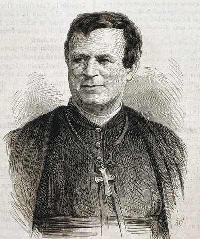 DUBUIS, Claude Marie (1817-1895). Engelskfødt prælat i den romersk-katolske kirke. Han var biskop i Galveston fra 1862 til 1892. Gravering. SPANIEN. CATALONIEN. Barcelona. Barcelonas universitetsbibliotek af Artist Unknown