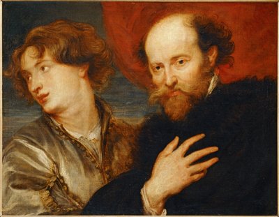 Dobbeltportræt af van Dyck og Rubens ... af Artist Unknown