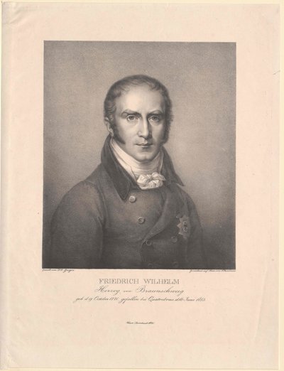 Hertug af Braunschweig-Oels Friedrich Wilhelm af Artist Unknown
