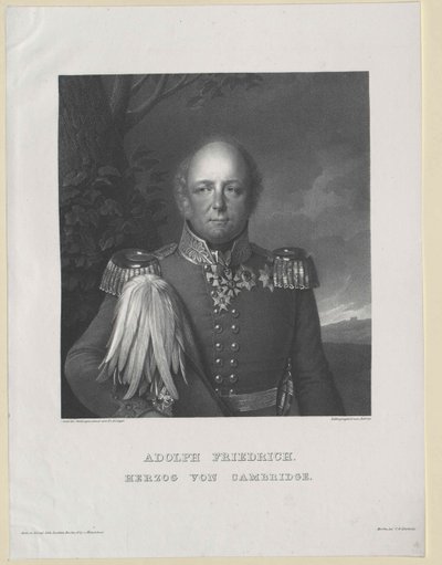 Hertug af Cambridge Adolf Friedrich af Artist Unknown