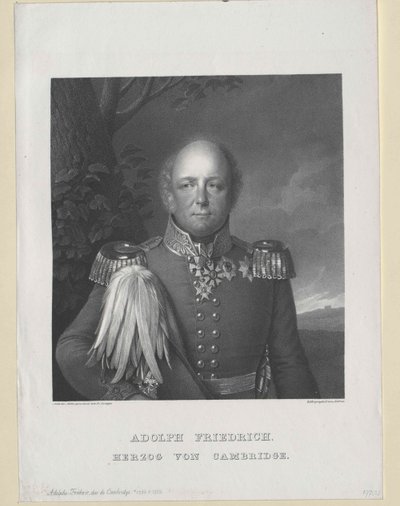 Hertug af Cambridge Adolf Friedrich af Artist Unknown