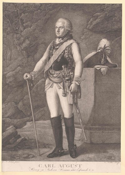 Hertug af Sachsen-Weimar Eisenach Karl August af Artist Unknown