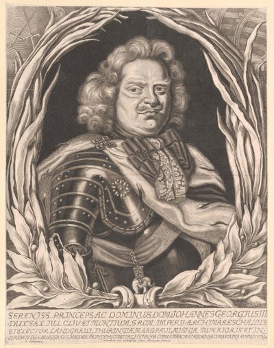 Kurfyrste af Sachsen Johann George III af Artist Unknown
