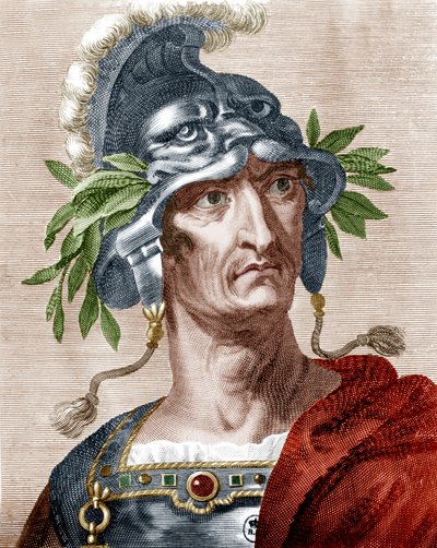Kejser Claudius (farvestik) af Artist Unknown
