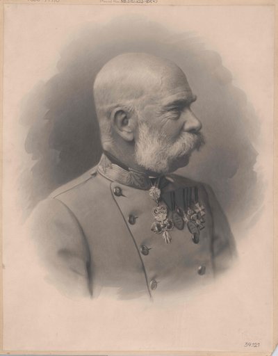 Kejser af Østrig Franz Joseph I (print) af Artist Unknown