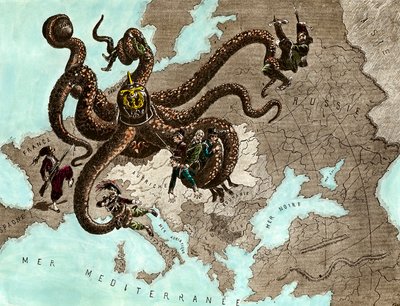 Første Verdenskrig: den tyske blæksprutte af Artist Unknown