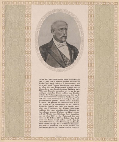 Franz Baron Hein (print) af Artist Unknown
