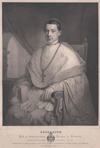 Frederik greve Schwarzenberg-Krumau af Artist Unknown