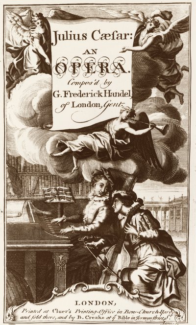 Giulio Cesare in Egypt (Jules Cesar in Egypt) - Julius Caesar in Egypt af Georg Friedrich Händel (Händel) (1685-1759) af Artist Unknown