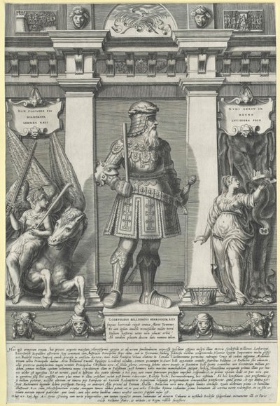 Gottfried af bouillon, af Artist Unknown