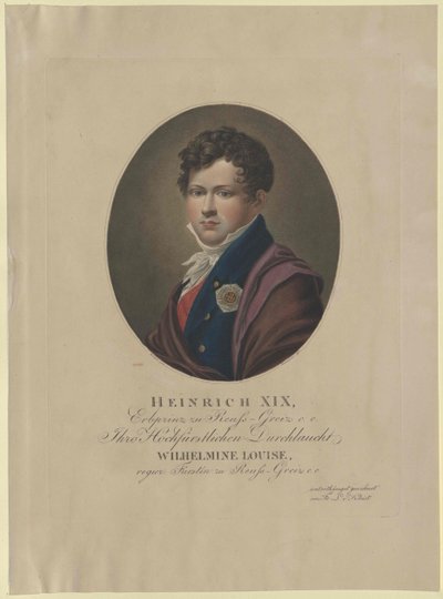 Heinrich Graf Reuss zu Greiz af Artist Unknown
