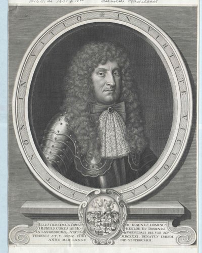 Hezekiah greve Hohenlohe-Waldenburg-Pfedelbach af Artist Unknown