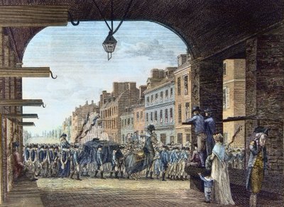 High Street, fra Country Market-place, med processionen i af Artist Unknown