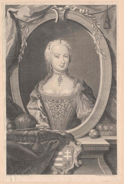 Den hellige romerske kejserinde Maria Theresia af Artist Unknown