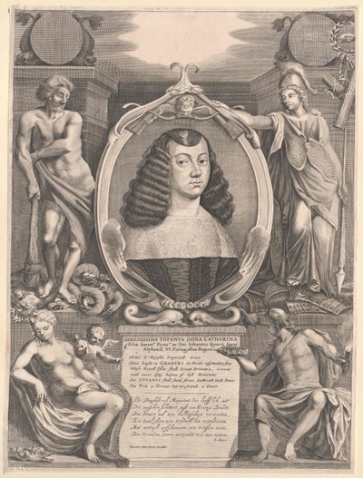 Infanta af Portugal Katharina (print) af Artist Unknown