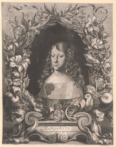 Infanta af Spanien Margaret Theresia (print) af Artist Unknown