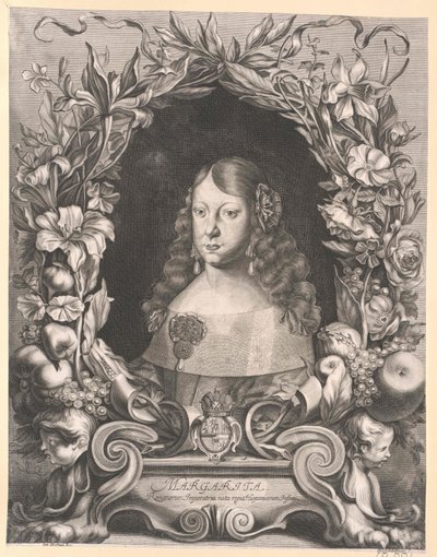 Infanta af Spanien Margarete Theresia (print) af Artist Unknown
