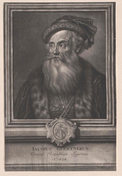 Jakob Glentner (print) af Artist Unknown