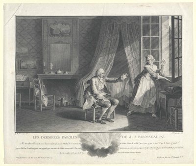 Jean Jacques Rousseau af Artist Unknown