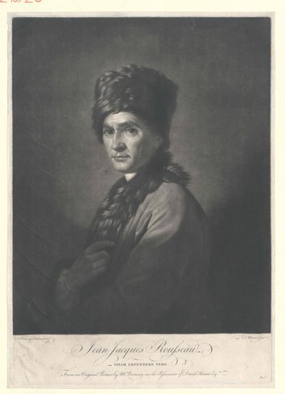 Jean Jacques Rousseau af Artist Unknown