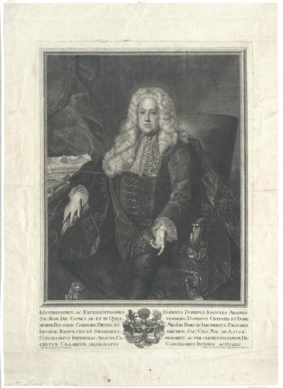 Johann Adam greve von Questenberg af Artist Unknown