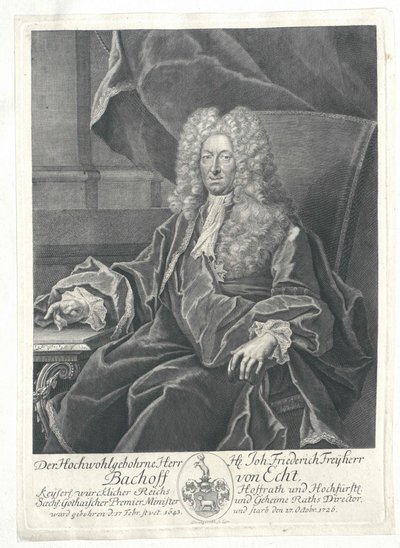 Johann Frederick baron Bachoff af livagtig af Artist Unknown