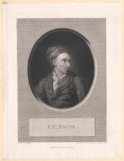 Johann Friedrich Bause af Artist Unknown