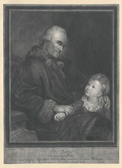 Johann Georg Sulzer af Artist Unknown