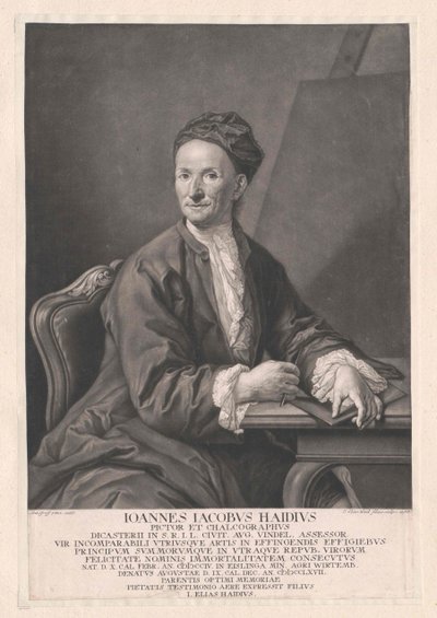 Johann Jakob Haid af Artist Unknown