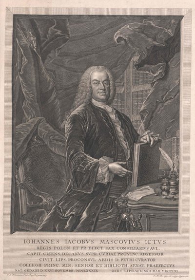 Johann Jakob Mascov af Artist Unknown