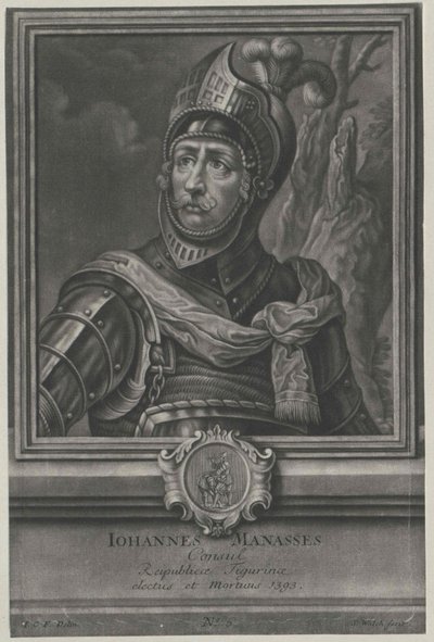 Johann Manasses (print) af Artist Unknown