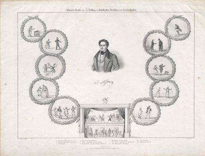 Johann Nestroy (print) af Artist Unknown
