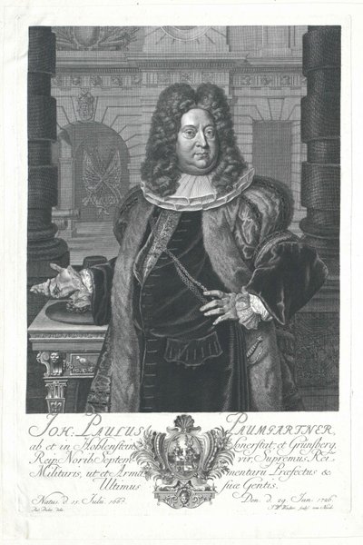 Johann Paul von Paumgartner von Holenstein og Lonnerstadt af Artist Unknown