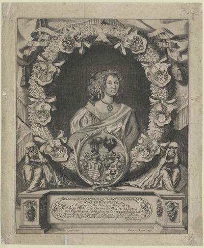 Johanna Margaretha von Lorenz-Adlershelm (print) af Artist Unknown