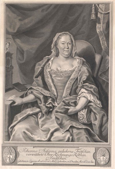 Johanna Susanna Fritsch af Artist Unknown