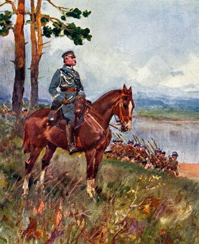 Jozef Pilsudski (print) af Artist Unknown