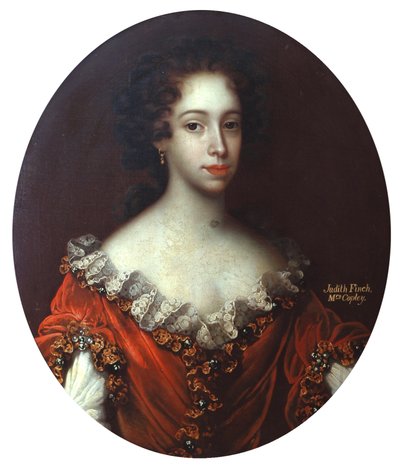 Judith Finch, Mrs Copley (olie på lærred) af Artist Unknown
