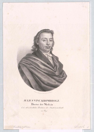 Julius Vincent dyrebar von Krombholz af Artist Unknown