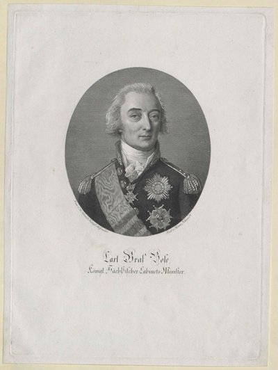 Karl Graf Bose (print) af Artist Unknown