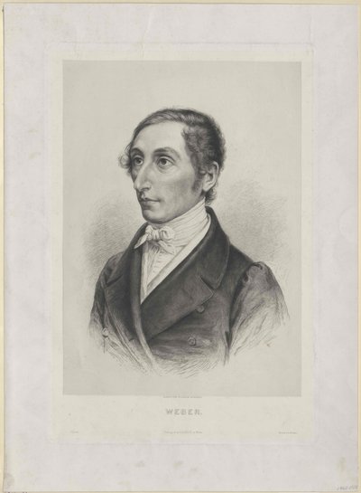 Karl Maria von Weber (tryk) af Artist Unknown