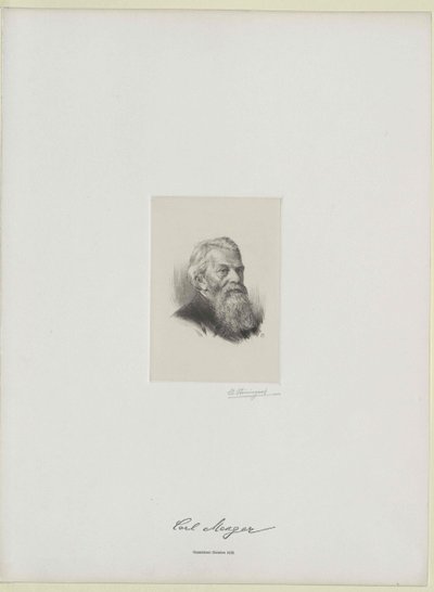 Karl Menger (print) af Artist Unknown