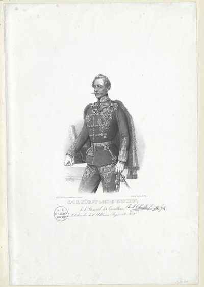 Karl Prins af Liechtenstein af Artist Unknown
